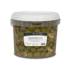 GREEN PITTED MARINATED OLIVES