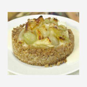 GOOSEBERRY & APPLE TREACLE CRUMBLE TART