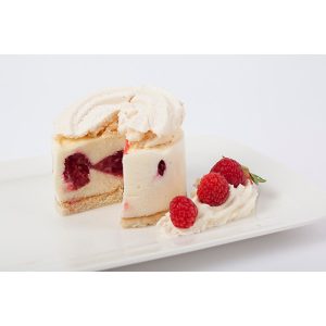 RASPBERRY AND BELGIAN WHITE CHOCOLATE PAVLOVA (INDIVIDUAL)